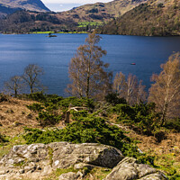 Buy canvas prints of Ullswater View across to Glenridding and fells by Michael Shannon