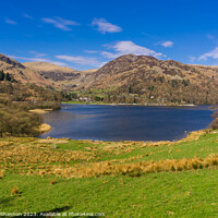 Buy canvas prints of Ullswater and Glenridding, English Lake District by Michael Shannon