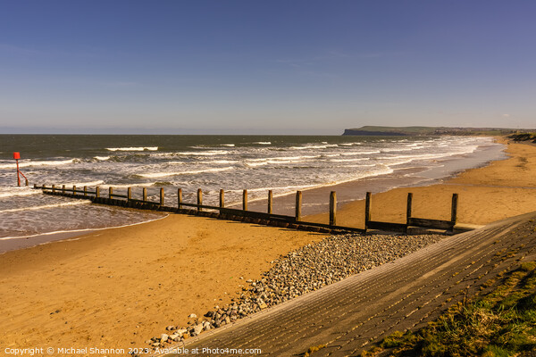 Redcar - view towards Saltburn Picture Board by Michael Shannon