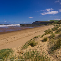 Buy canvas prints of Cattersty Sands looking towards Skinningrove by Michael Shannon