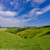 Buy canvas prints of Painsthorpe Dale in the Yorkshire Wolds by Michael Shannon