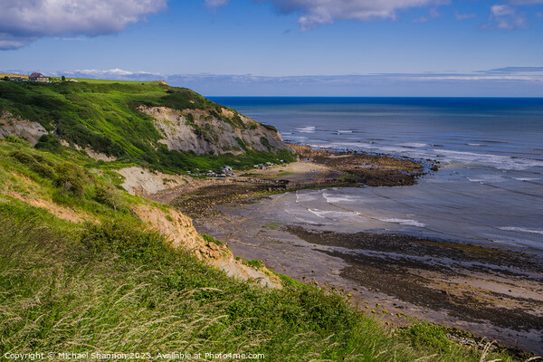 Clifftop view from Cleveland Way - Port Mulgrave Picture Board by Michael Shannon
