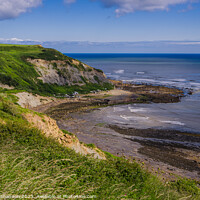 Buy canvas prints of Clifftop view from Cleveland Way - Port Mulgrave by Michael Shannon