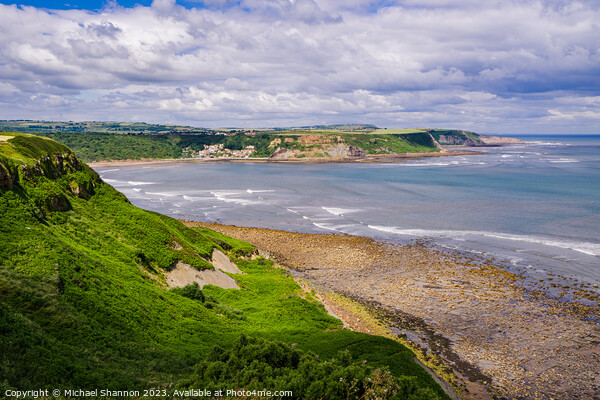 Captivating Runswick Bay Panorama Picture Board by Michael Shannon