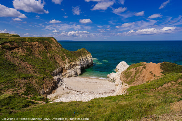 Little Thornwick Bay - Flamborough Head Picture Board by Michael Shannon