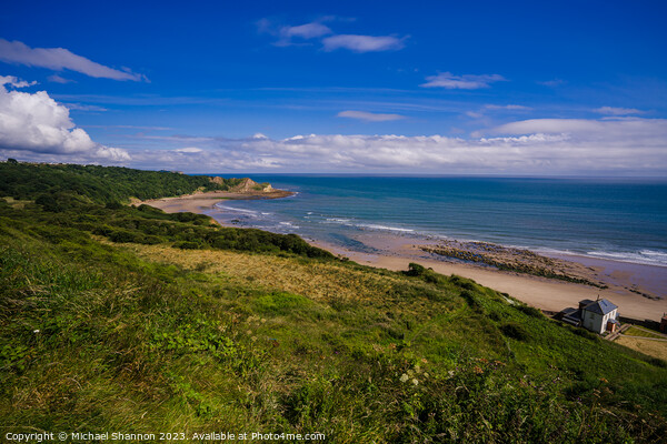 Cayton Bay, North Yorkshire viewed from the clifft Picture Board by Michael Shannon