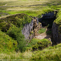 Buy canvas prints of Hull Pot near Penyghent in the Yorkshire Dales Nat by Michael Shannon