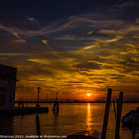 Buy canvas prints of Illuminated Sky in Venice at Sunset  by Michael Shannon