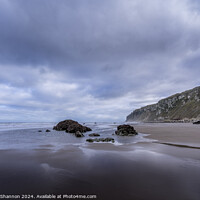 Buy canvas prints of King Rocks Speeton Beach at low tide by Michael Shannon