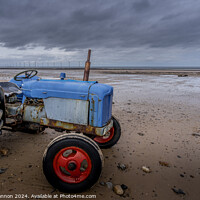 Buy canvas prints of Old Tractor, Redcar Beach by Michael Shannon