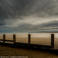 Buy canvas prints of Wooden Groynes, Redcar Beach by Michael Shannon