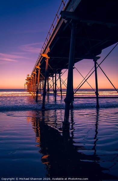 The Majestic Victorian Pier at Saltburn-by-the-Sea Picture Board by Michael Shannon