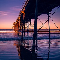 Buy canvas prints of The Majestic Victorian Pier at Saltburn-by-the-Sea by Michael Shannon