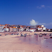 Buy canvas prints of Serene St Ives Harbour by Michael Shannon