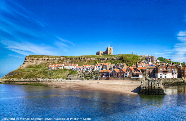 Whitby, North Yorkshire - The Old Town and Harbour Picture Board by Michael Shannon
