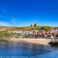 Buy canvas prints of Whitby, North Yorkshire - The Old Town and Harbour by Michael Shannon