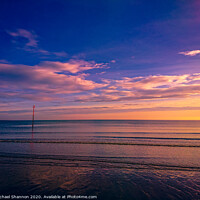 Buy canvas prints of Sunrise at Filey on the North Yorkshire Coast. by Michael Shannon