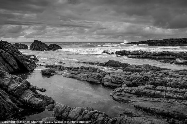 Rock Formations on Bude beach. Picture Board by Michael Shannon
