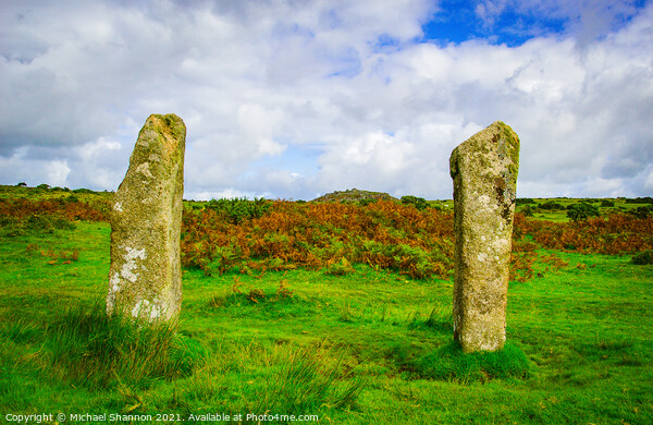 The Pipers, part of the stone circles on Bodmin Mo Picture Board by Michael Shannon