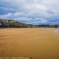 Buy canvas prints of The sandy beach at Mawgan Porth in Cornwall by Michael Shannon