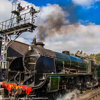 Buy canvas prints of Steam Trains at the Signal on Grosmont Station by Michael Shannon