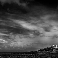 Buy canvas prints of St Mary's Island and Lighthouse in Northumberland by Michael Shannon
