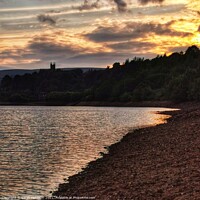 Buy canvas prints of Sunset at Bottoms Reservoir by Sarah Paddison