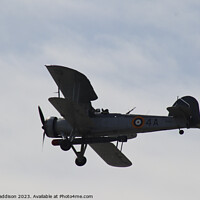 Buy canvas prints of Silhouette of a Fairey Swordfish by Sarah Paddison
