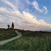 Buy canvas prints of Evening atHartshead pike by Sarah Paddison