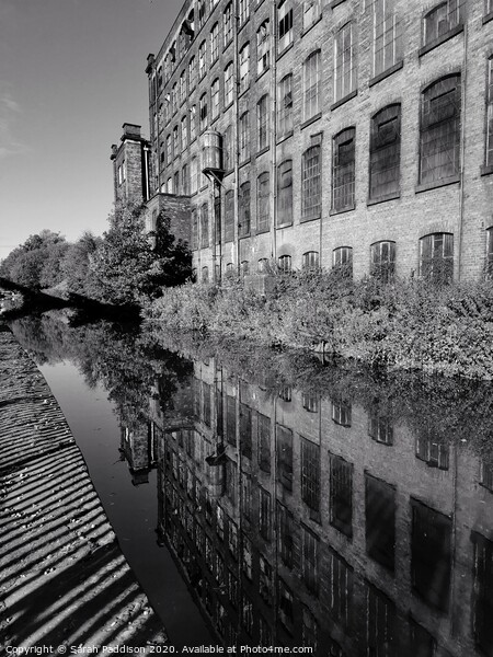 Reflection in Huddersfield Canal Picture Board by Sarah Paddison
