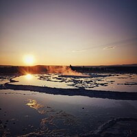 Buy canvas prints of Sunset in Yellowstone by Sarah Paddison