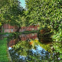 Buy canvas prints of Huddersfield Canal Reflections by Sarah Paddison