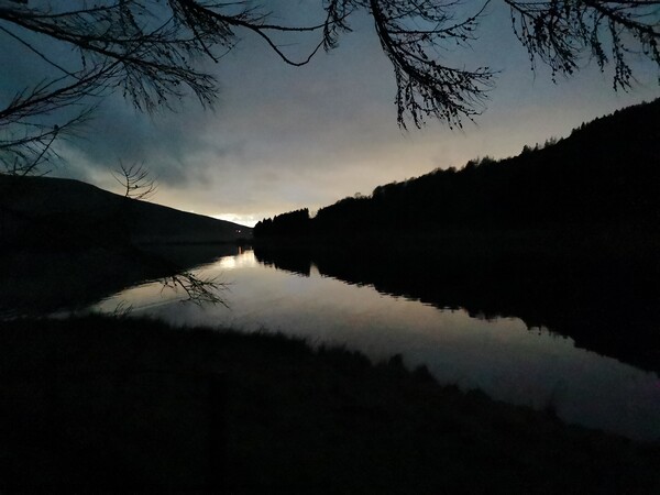 Nightime at Dovestones Picture Board by Sarah Paddison