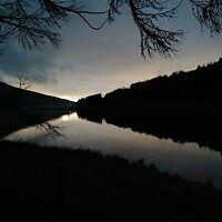 Buy canvas prints of Nightime at Dovestones by Sarah Paddison