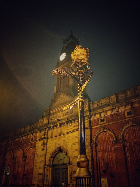 Stalybridge Market Hall at Night Picture Board by Sarah Paddison