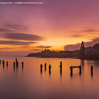 Buy canvas prints of The old Swanage Pier, at sunrise. by Roy Hornyak