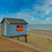 Buy canvas prints of The Lone Beach Hut by Tony Brooks