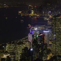 Buy canvas prints of The Amazing View From The Peak, Hong Kong! by Fiona Turnbull