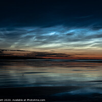 Buy canvas prints of Northumberland noctilucent clouds by Russell Lovett