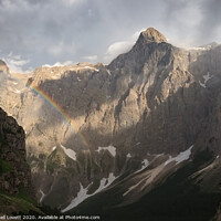 Buy canvas prints of Slovenia, Triglav rainbow. by Russell Lovett