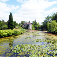 Buy canvas prints of Old Scotney Castle, with its Moat and Gardens by Sheila Eames