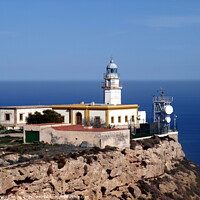 Buy canvas prints of Lighthouse at Mesa Roldan, Spain by Sheila Eames
