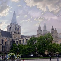 Buy canvas prints of Rochester Cathedral, in, Kent by Sheila Eames