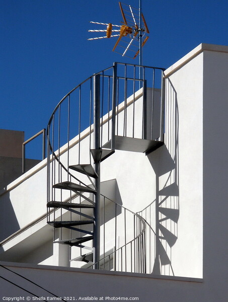 Spiral Staircase and Shadow Picture Board by Sheila Eames
