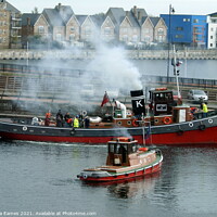 Buy canvas prints of Steam Up, Historic Ships at Work by Sheila Eames