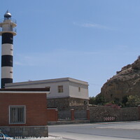 Buy canvas prints of The Lighthouse at Aguilas, Spain by Sheila Eames