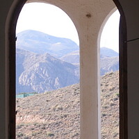 Buy canvas prints of Through the Arches to the Mountains by Sheila Eames