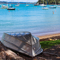 Buy canvas prints of A boat on the shore in Russell, New Zealand by Jonathan Moulton