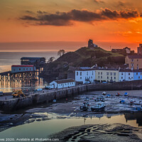 Buy canvas prints of A stunning Tenby sunrise by Paul James