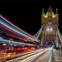 Buy canvas prints of Tower Bridge rush hour by Paul James